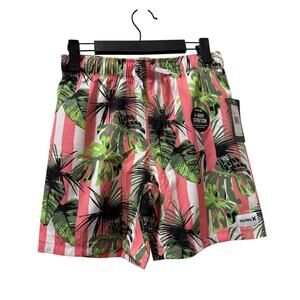 NWT Hurley Tropical Swim Shorts w/ lining 4 Way Stretch  Youth Medium  10-12